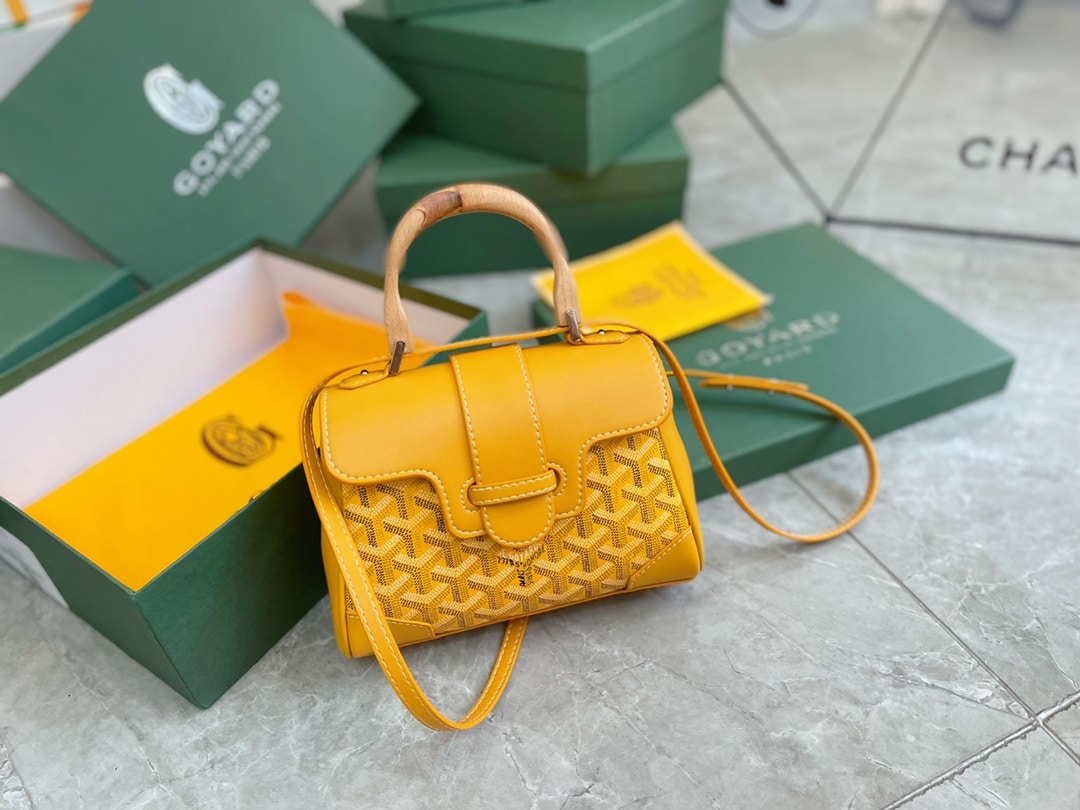 GOYARD SAÏGON SOUPLE MINI BAG YELLOW 20CM