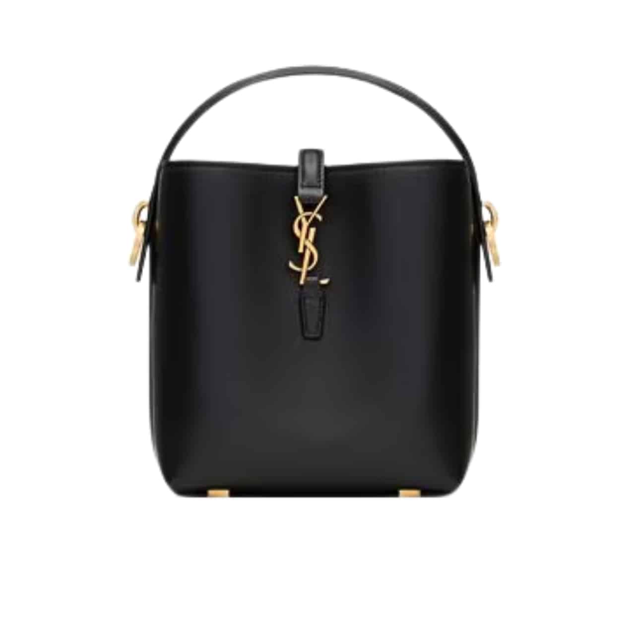 Saint Laurent Le 37 Mini Bag In Shiny Leather Black 15Cm