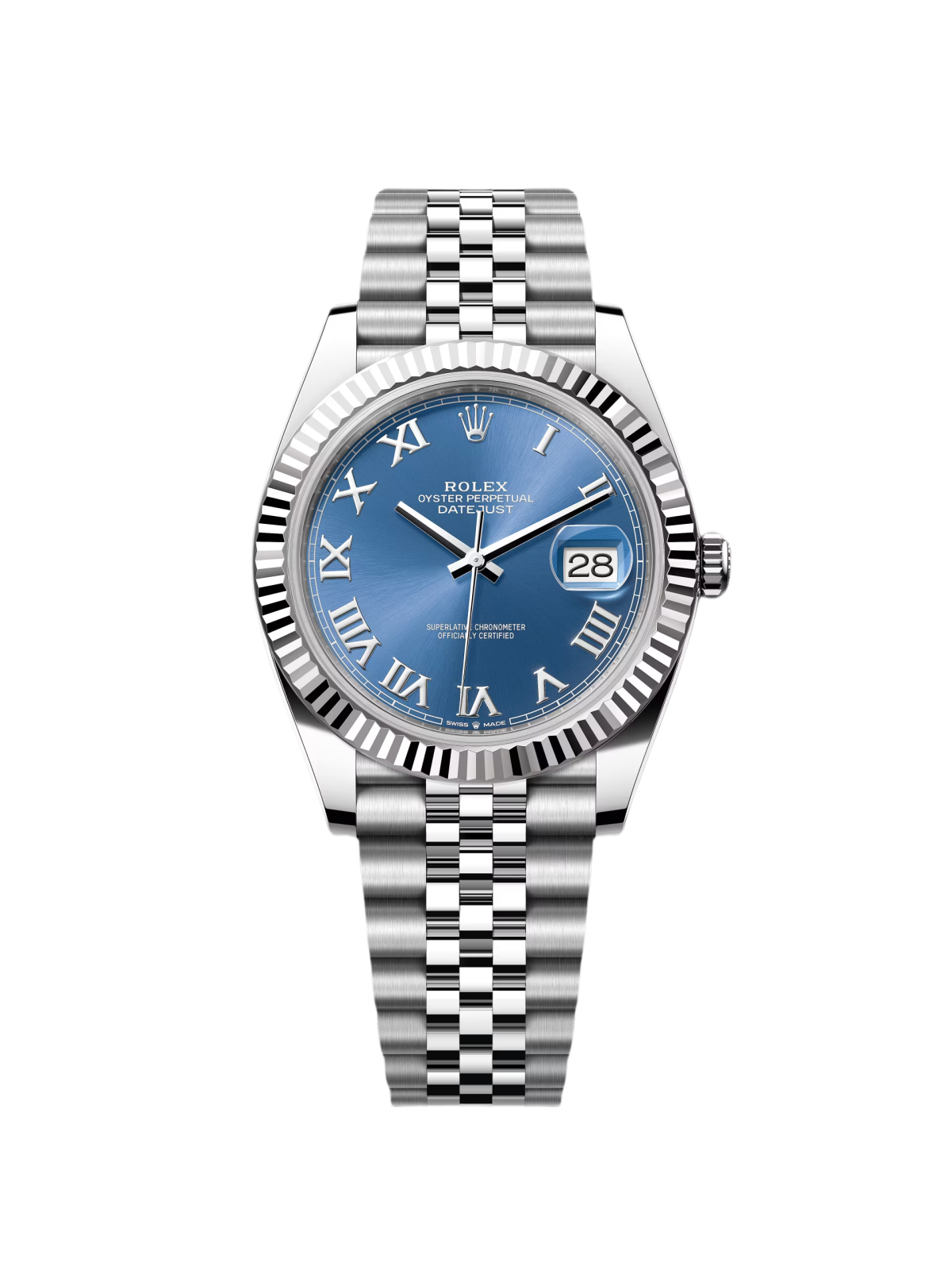 Rolex  Datejust 41mm 126334 Blue Roman Oyster Stainless Steel Men’s Watch