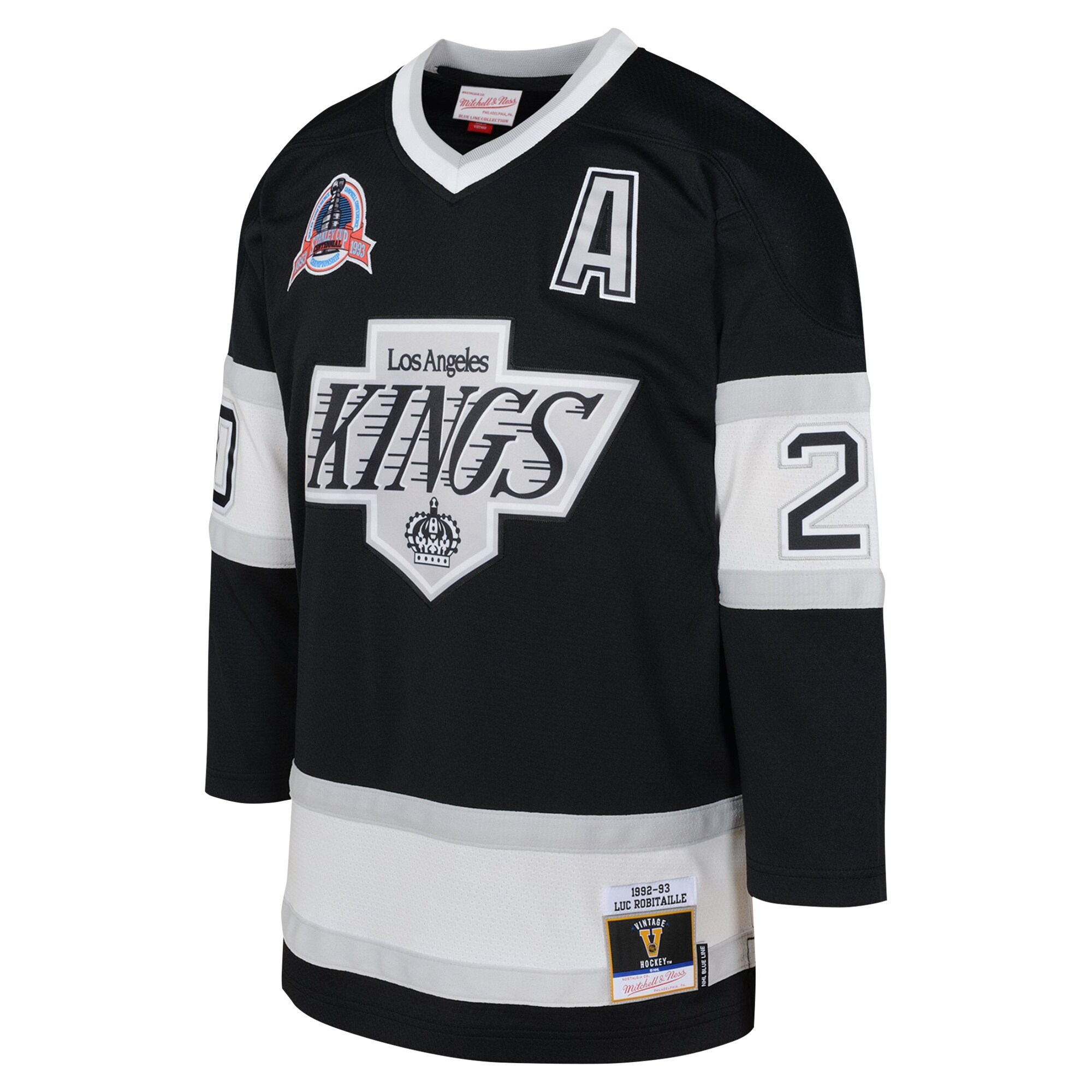 Luc Robitaille Los Angeles Kings Mitchell & Ness Youth 1992 Blue Line Player Jersey – Black