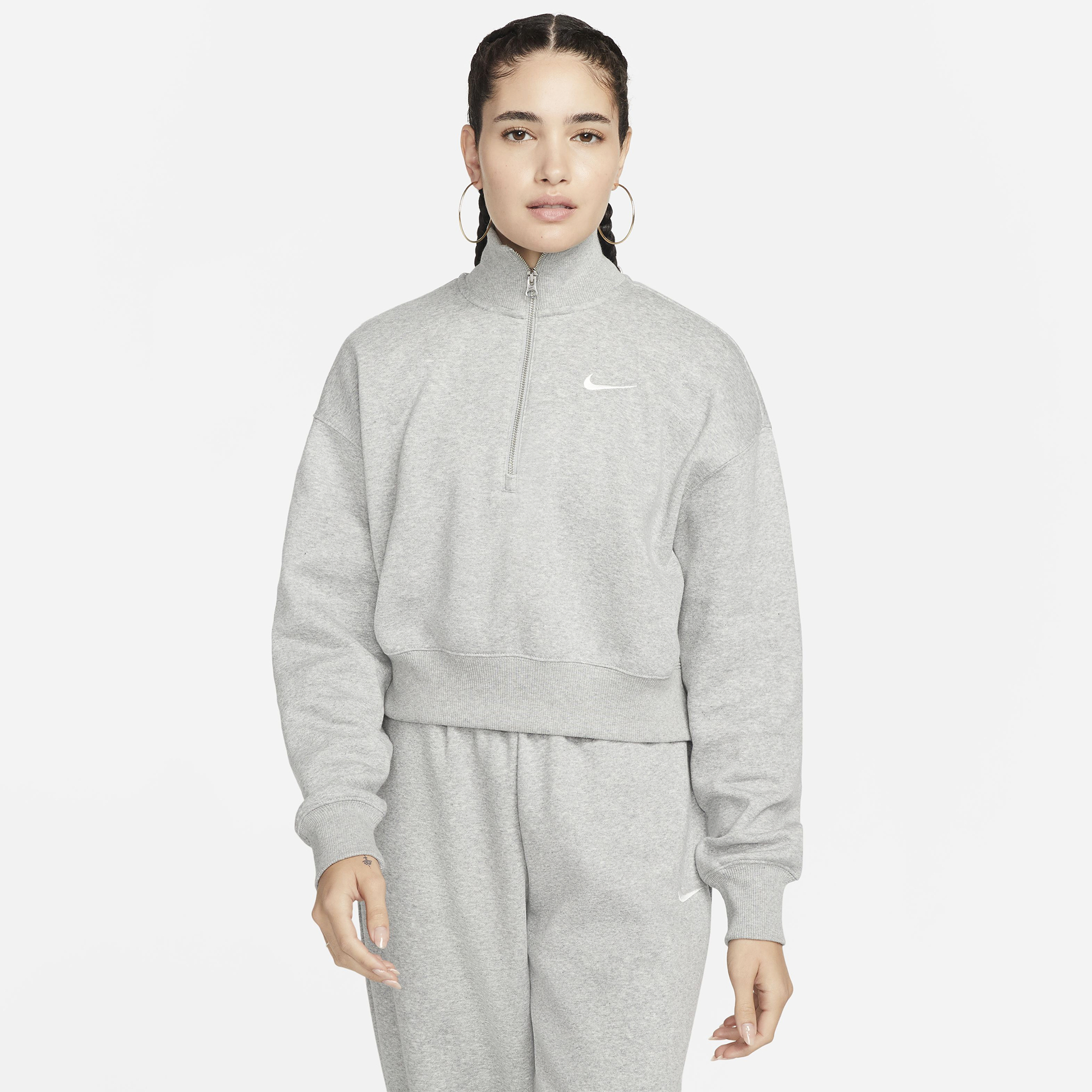 Nike Style Fleece Crop Quarter-Zip