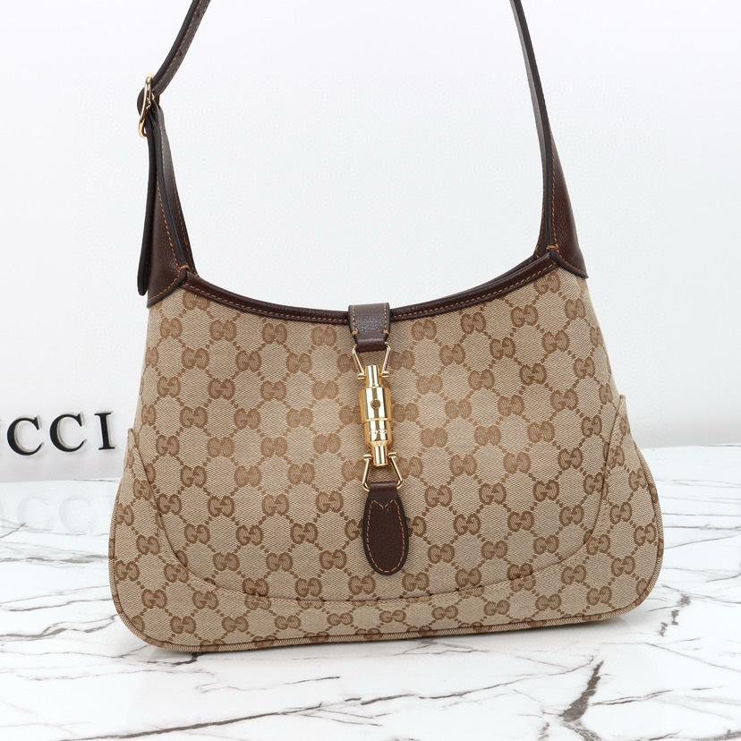 Gucci Jackie 1961 Medium Shoulder Bag 31.5cm/12.4in Sand And Brown ‎863136