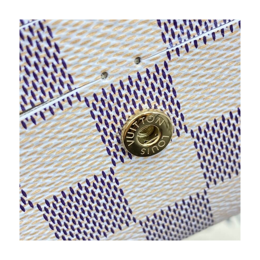 Louis Vuitton Damier Azur Emilie Wallet Pink