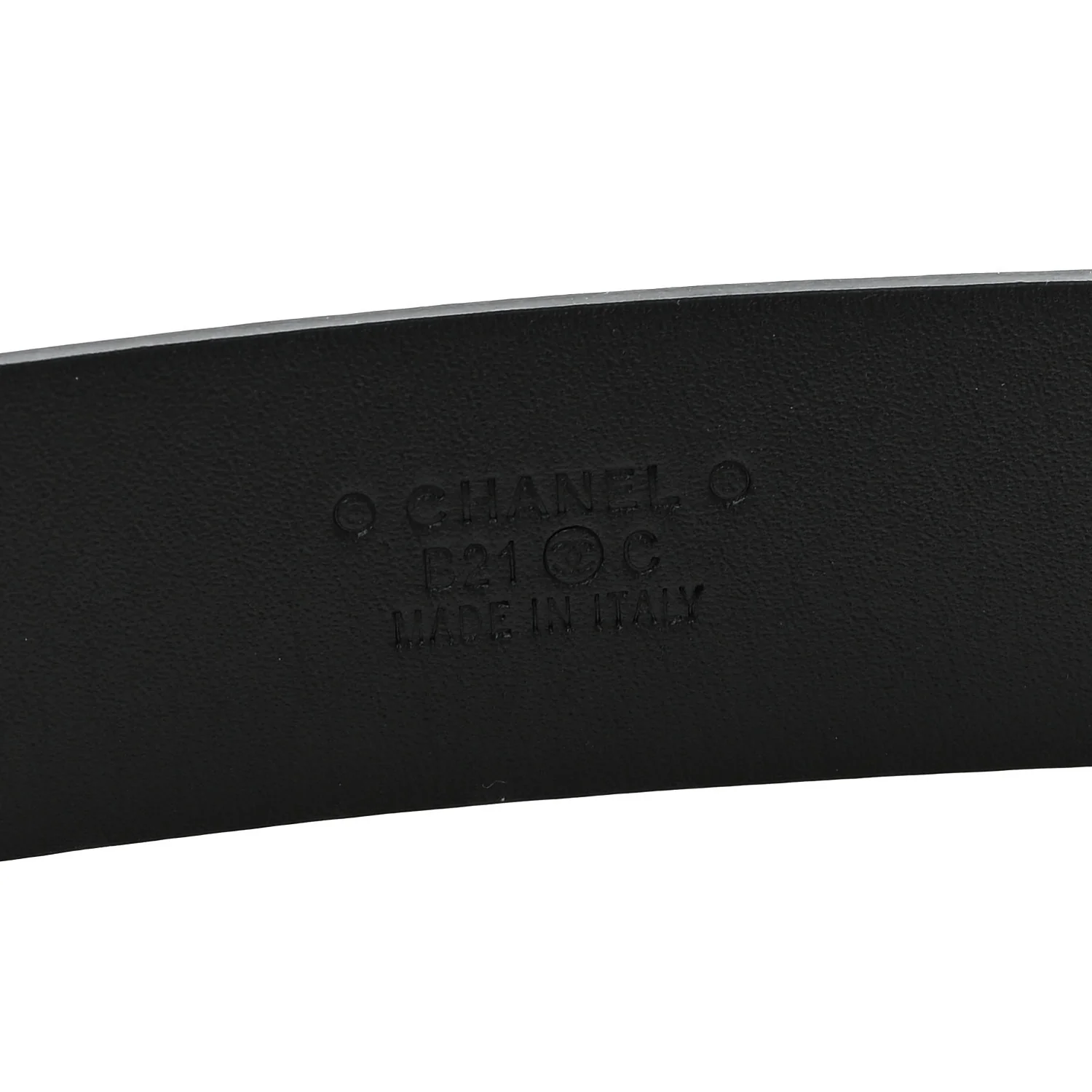 Calfskin Crystal CC Chain Belt 85 34 Black