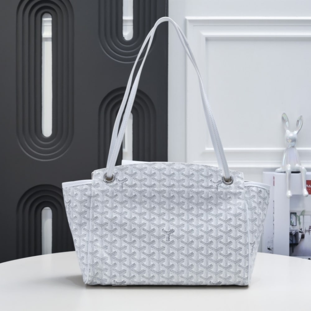 GOYARD ROUETTE SOUPLE BAG WHITE 31CM
