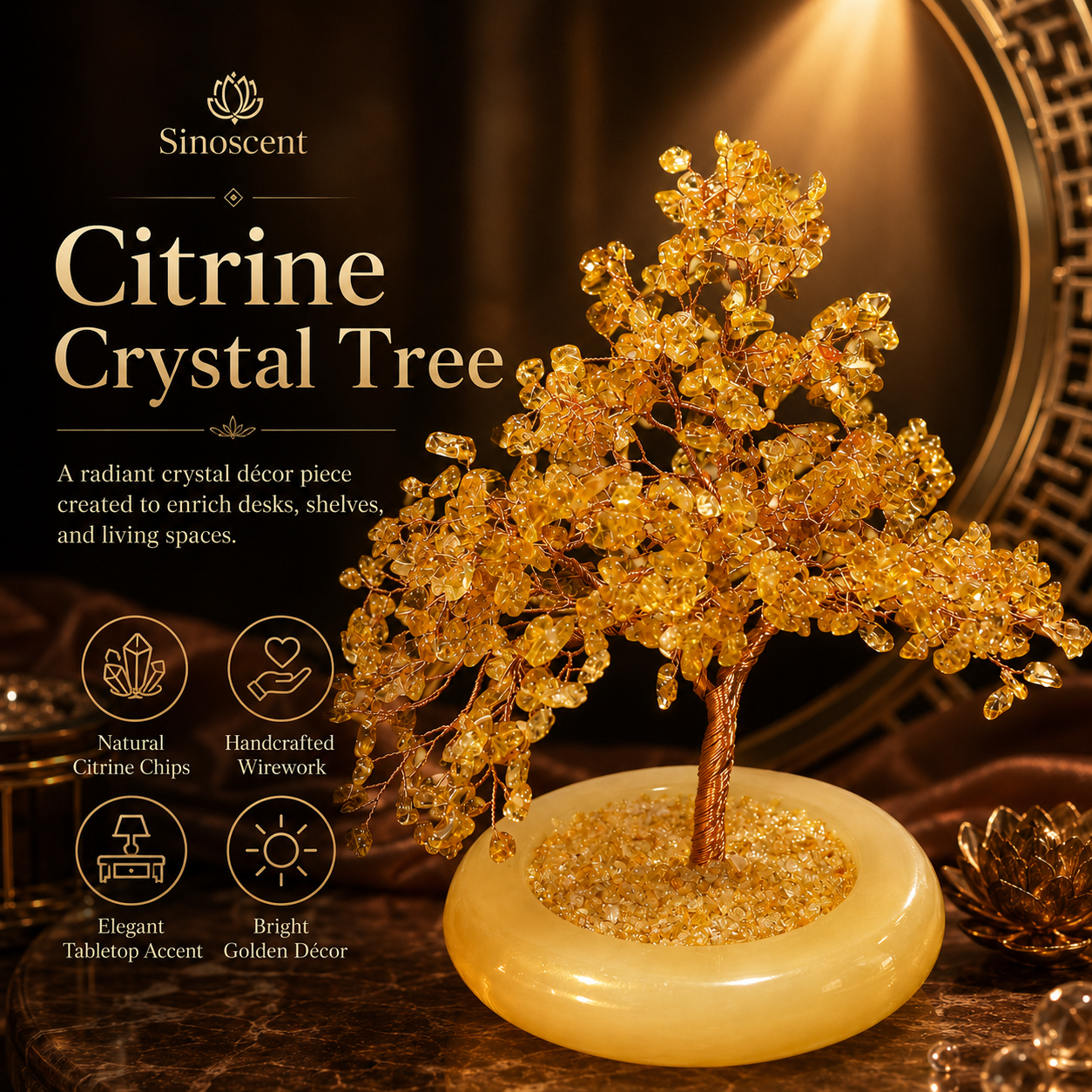 Citrine Crystal Tree