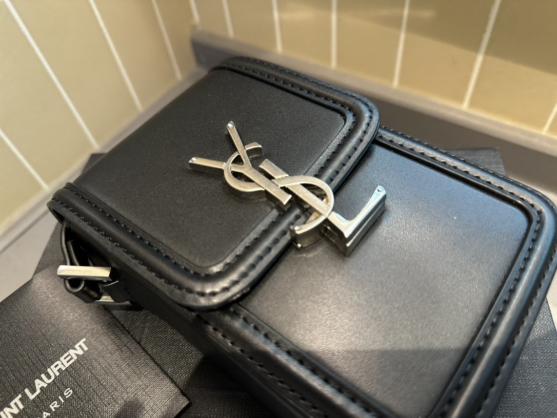 Saint Laurent Solferino Mini Bag In Smooth Leather Black 11Cm