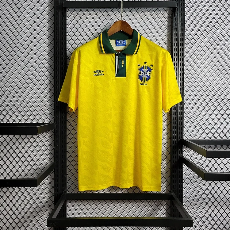 Retro 1991-93 Brazil Home Retro Football jersey retro