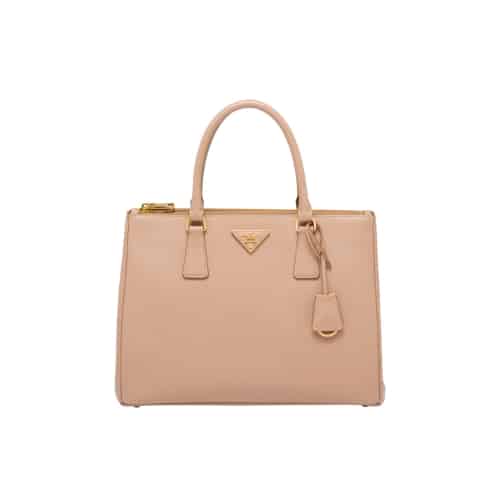 Prada Large Galleria Saffiano Leather Bag In Cameo