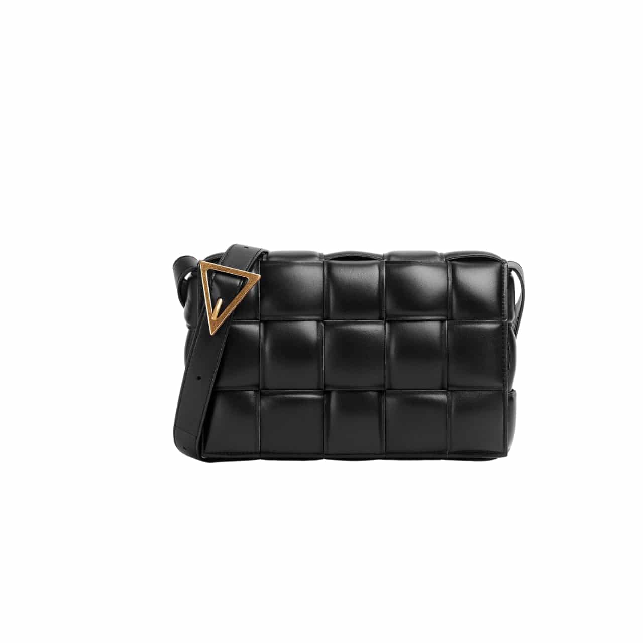 Bottega Veneta Padded Leather Bag Black 22Cm