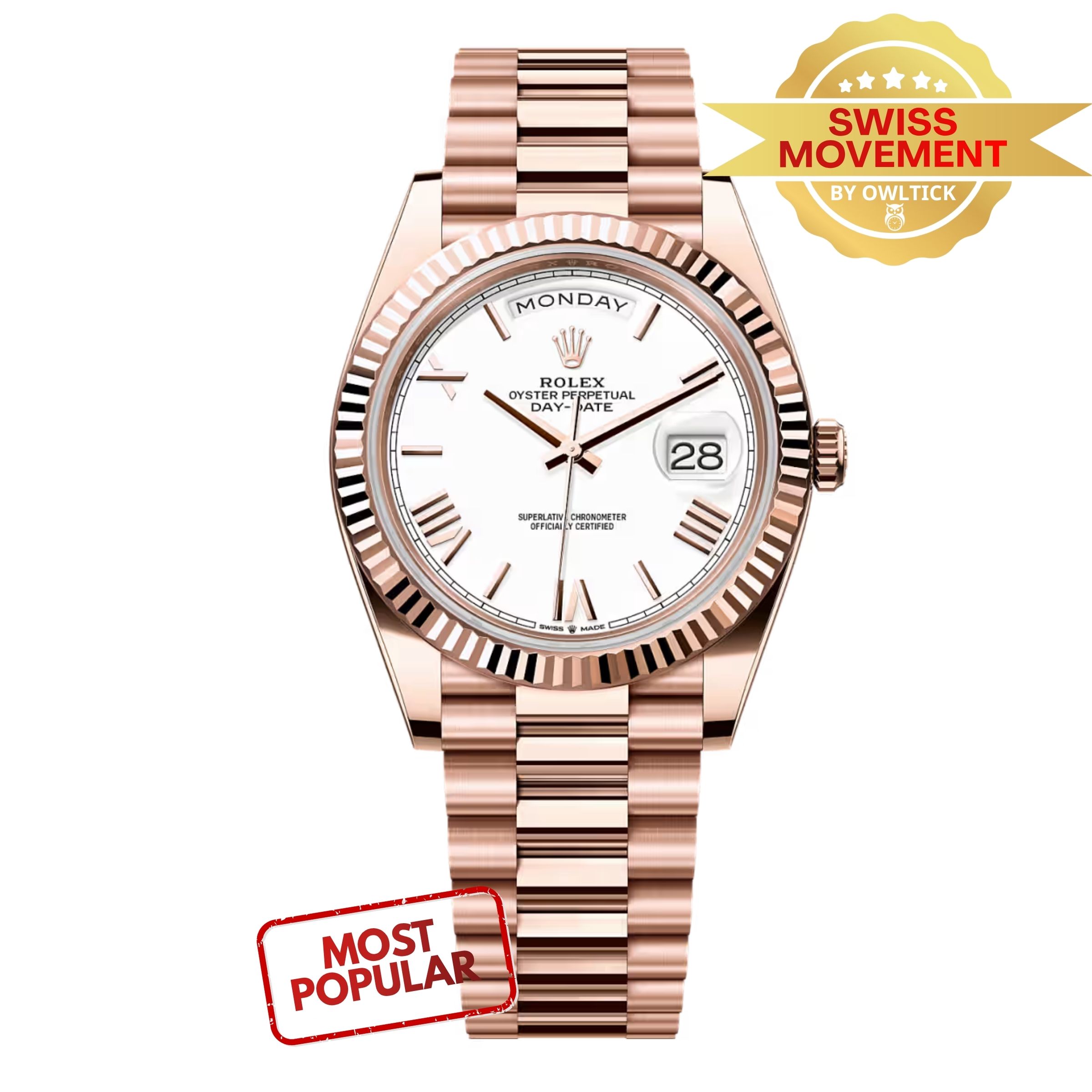 [Superclone] Rolex Day-Date 40mm White Dial President 228235