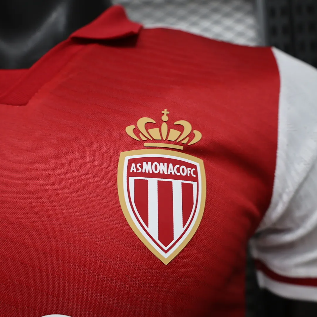 2026/27 Ligue 1 Monaco Team Home Football Jersey Player Version - JerseyFun