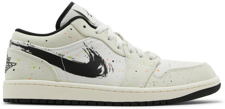 Air Jordan 1 Low Brushstroke Swoosh-Paint Splatter DM3528-100