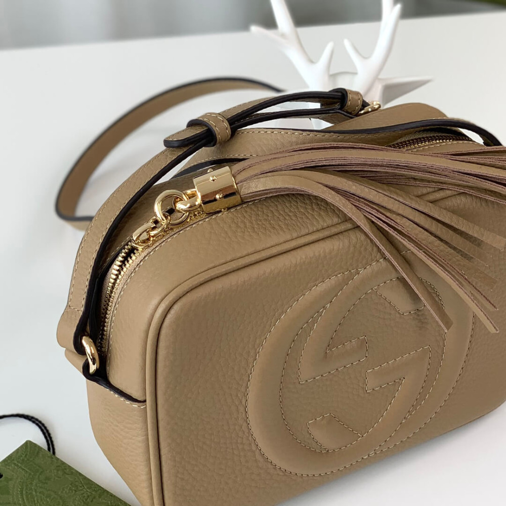 Gucci Soho Small Leather Disco Bag Apricot