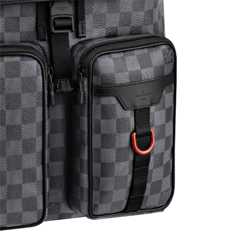 Louis Vuitton Utility Backpack Black And Grey 40Cm