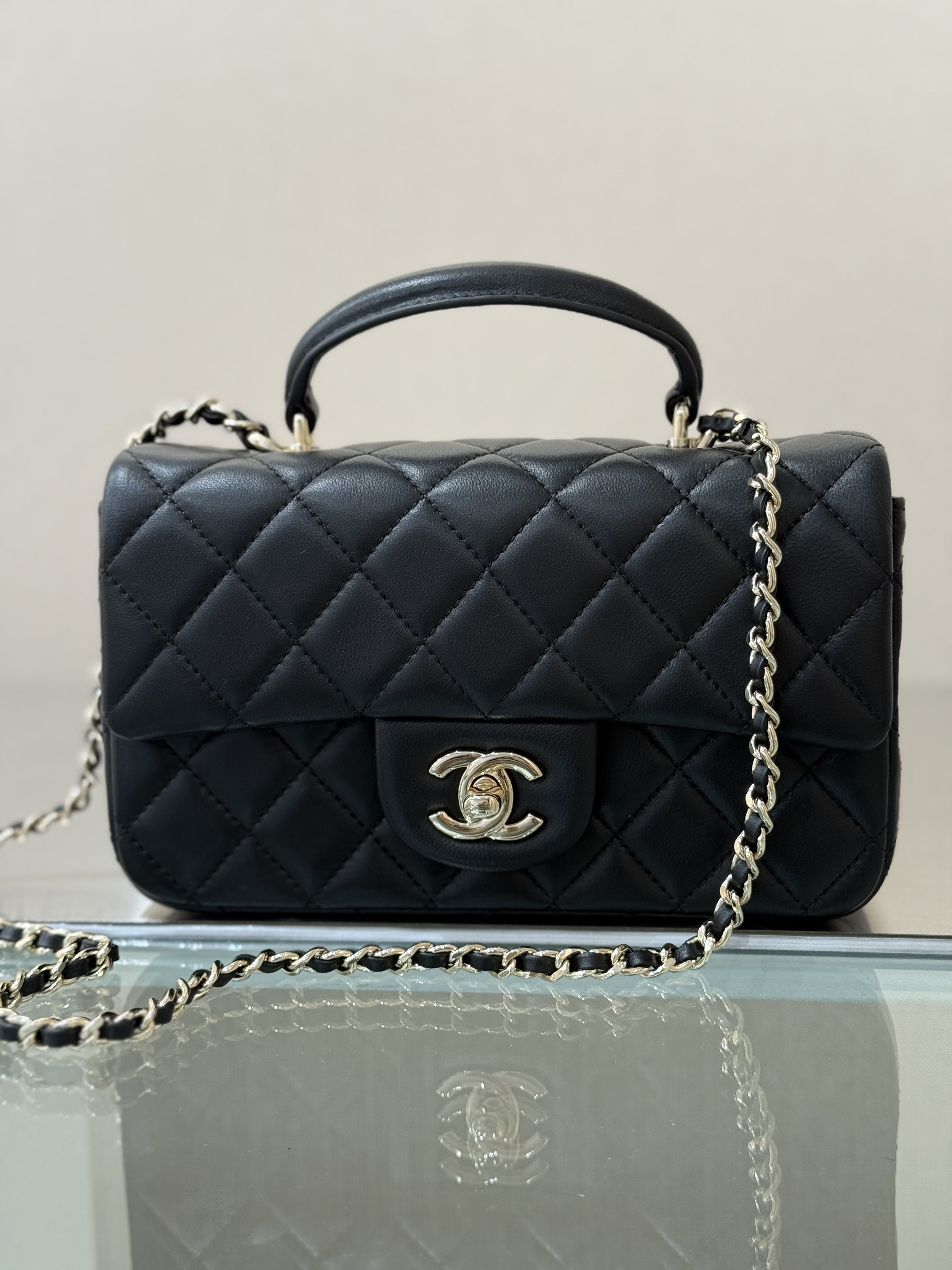Chanel Top Handle Mini Flap Bag