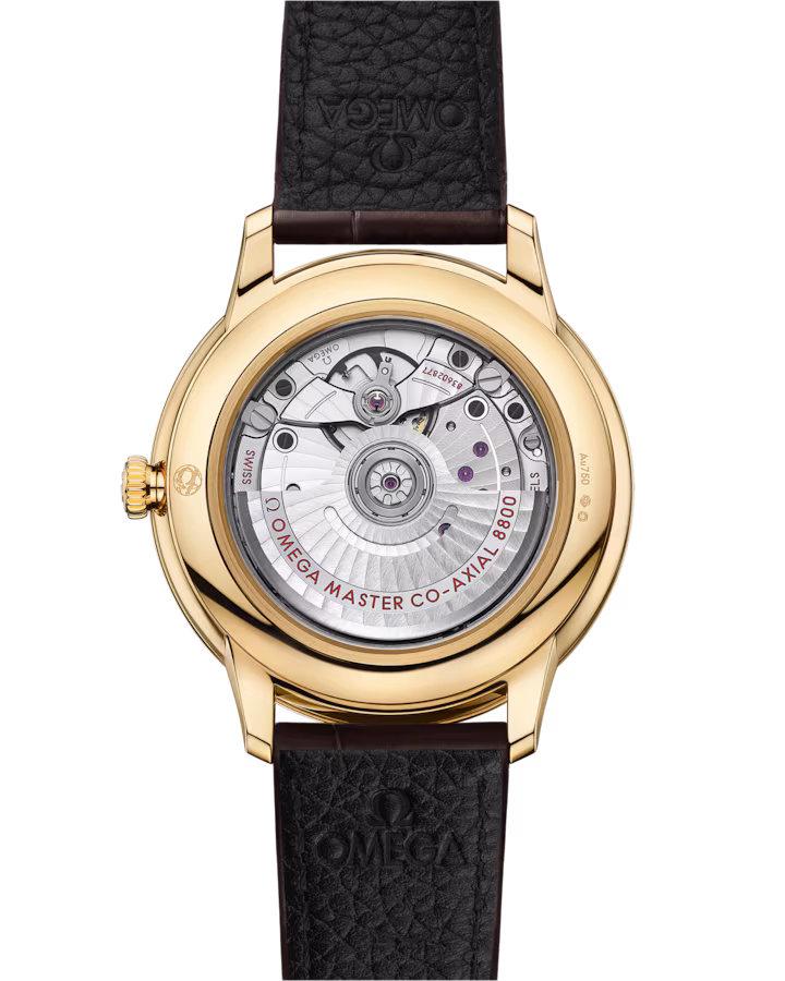 Omega De Ville Prestige 40mm Silver Dial 18k Yellow Gold Strap 434.53.40.20.02.002