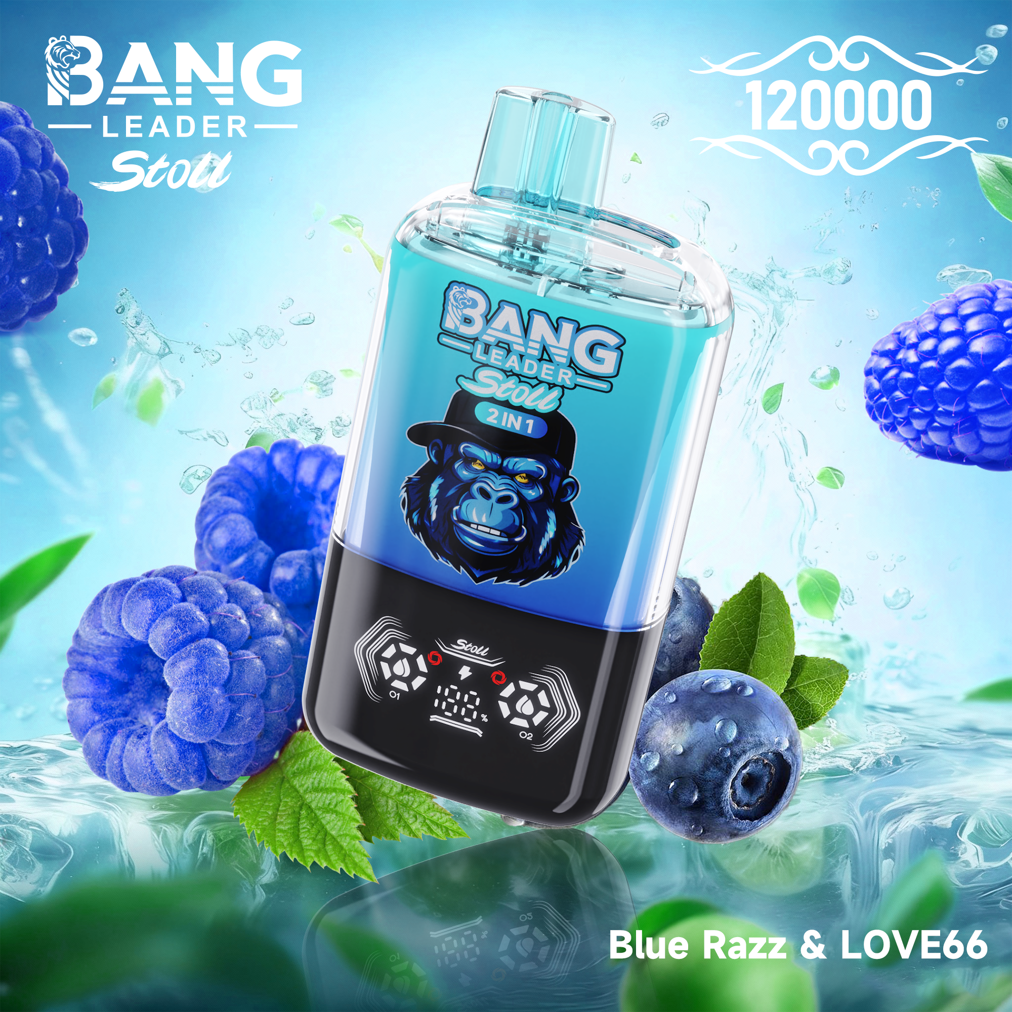 Bang Leader Stoll 120K Puffs 2-in-1 Prefilled Vape | Dual Flavor,  Rechargeable
