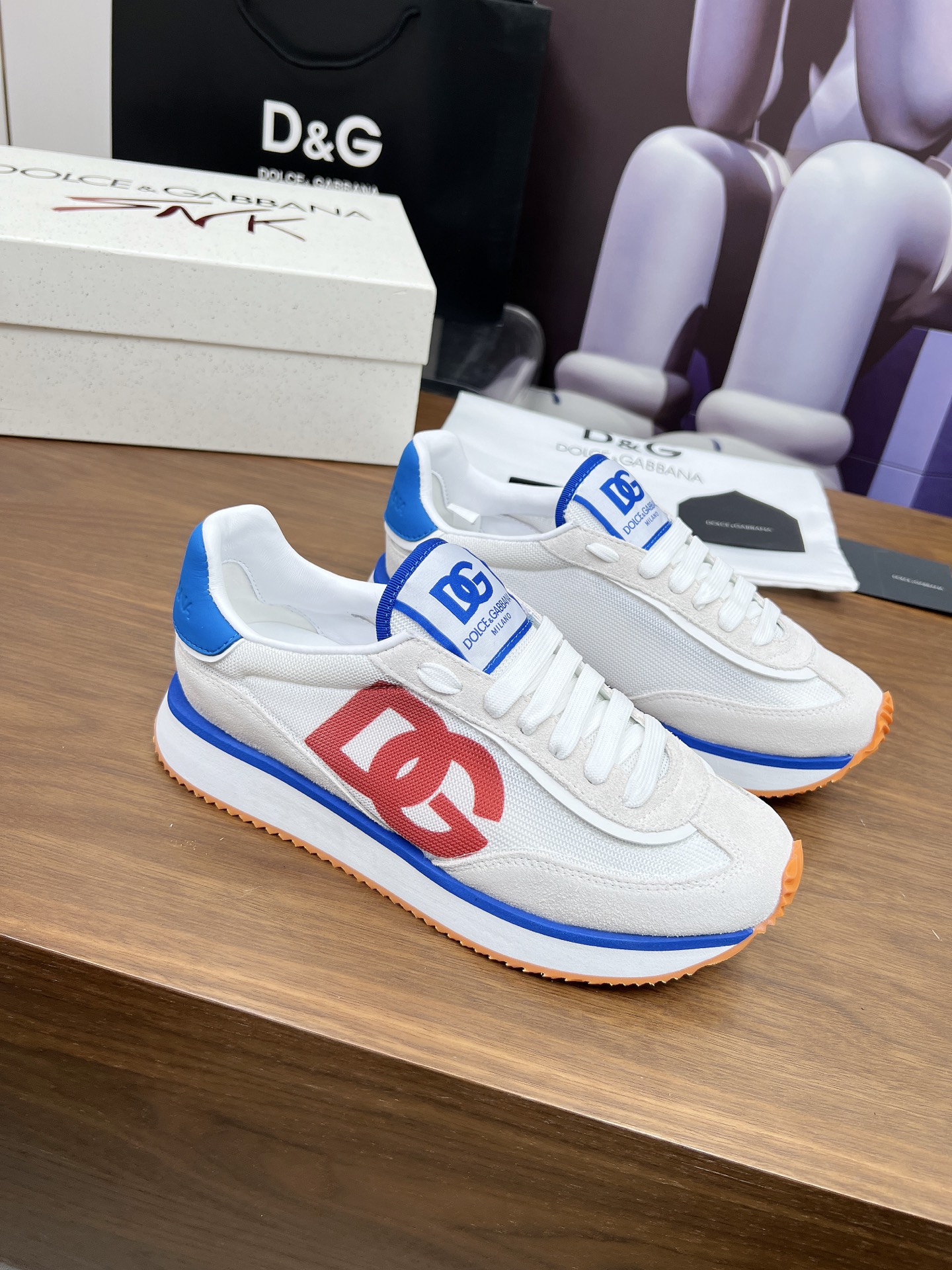DOLCE & GABBANA Mixed-material DG CUSHION sneakers
