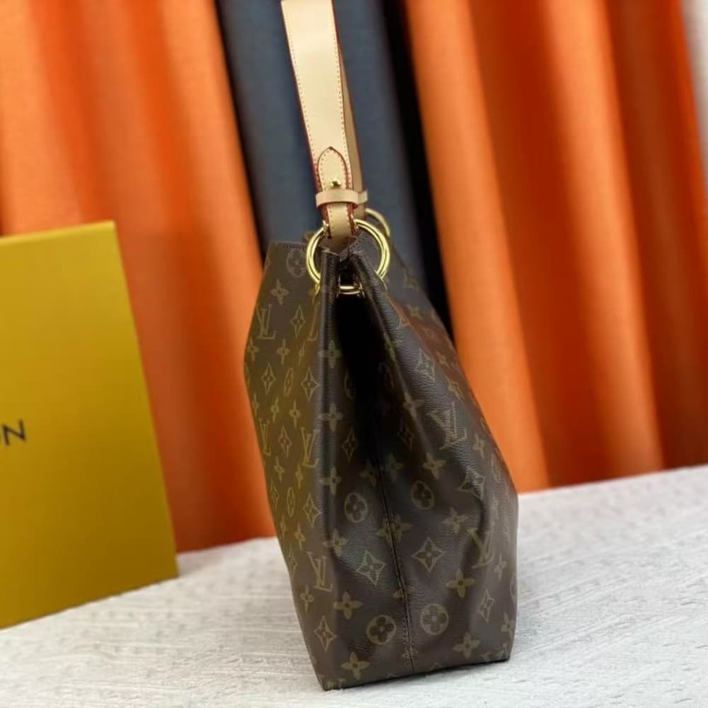 Louis Vuitton Graceful MM Monogram Canvas Hobo Bag Brown 41cm M43704