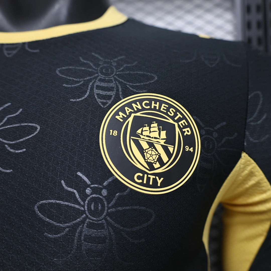 2026/27 Premier League Manchester City Team Away Football Jersey Player Version Long Sleeves - JerseyFun