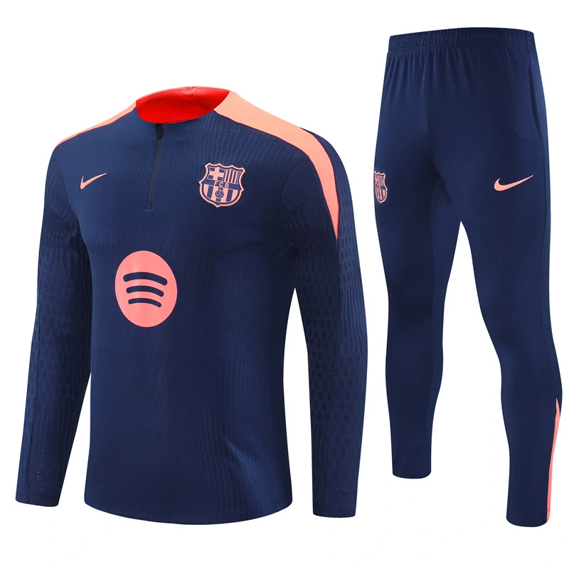 2024-25 Barcelona Half-Pull Training Suit Jersey Set