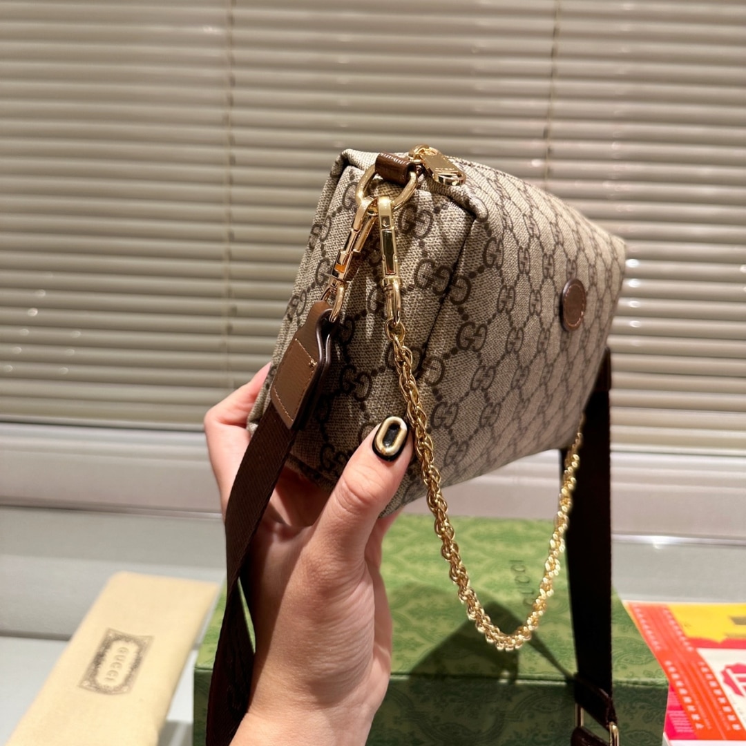 Gucci Counter Gg Printed Single Shoulder Messenger Bag 21Cm