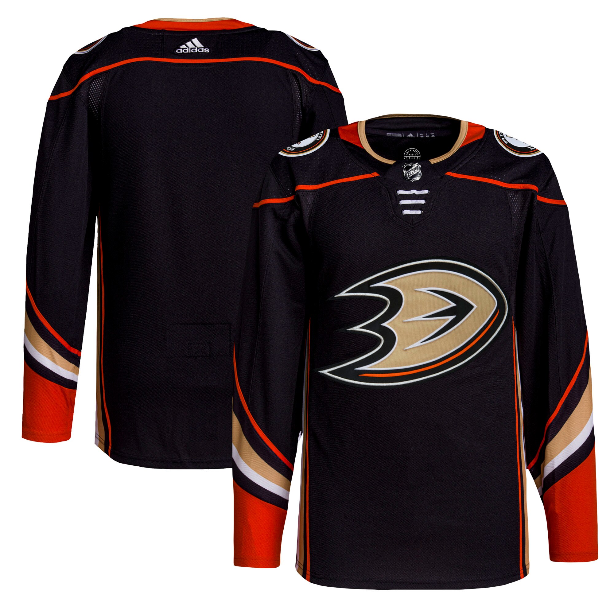 Anaheim Ducks adidas Men’s Home Authentic Jersey – Black