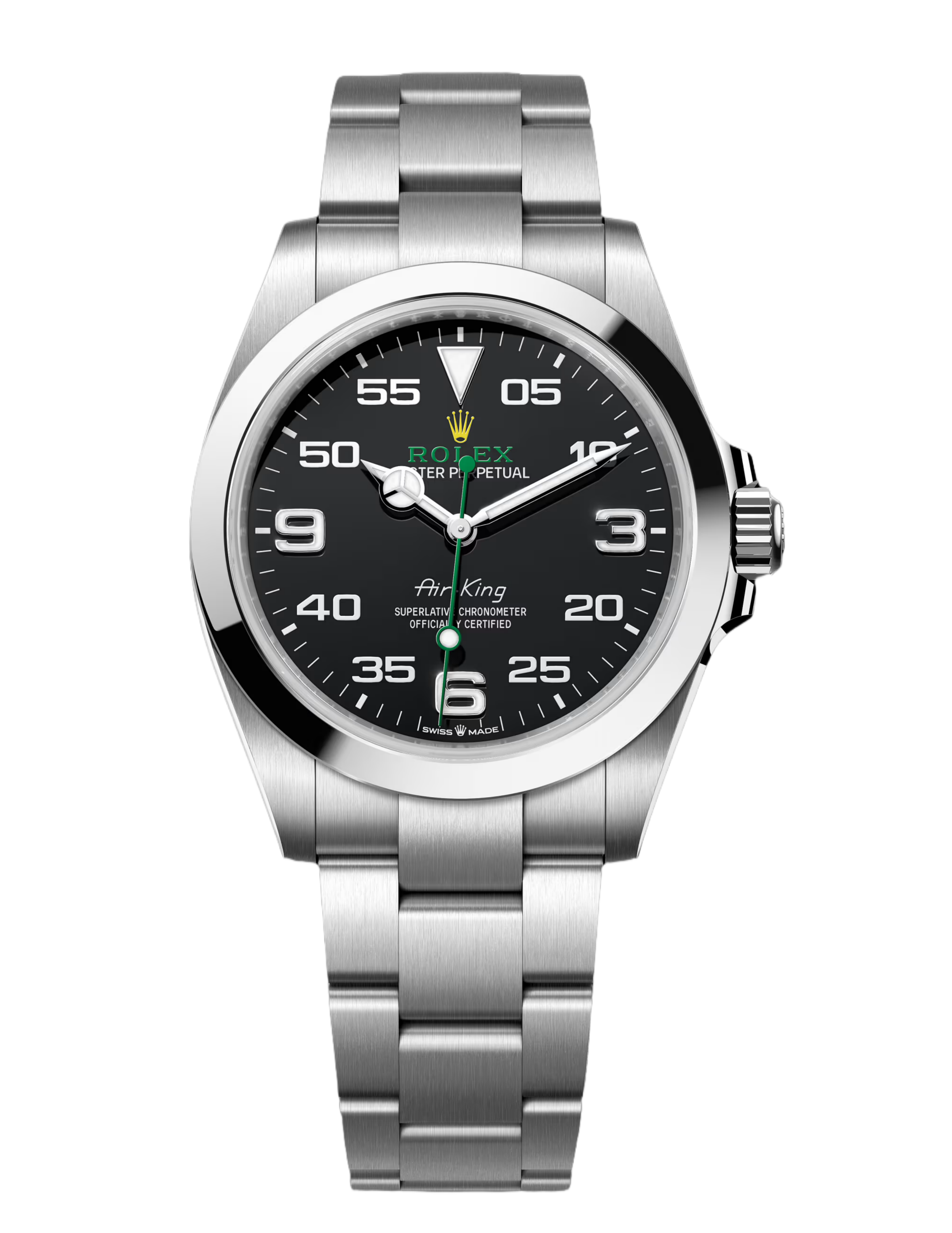 【Super Clone】Rolex Air-King Stainless Steel Black Arabic Dial 116900 40mm Mens Replica Watch