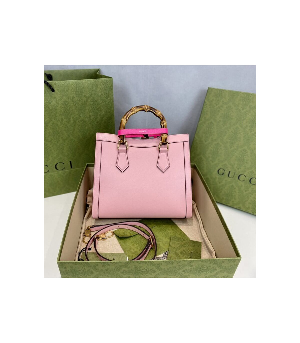 Gucci Diana Small Tote Bag Pink