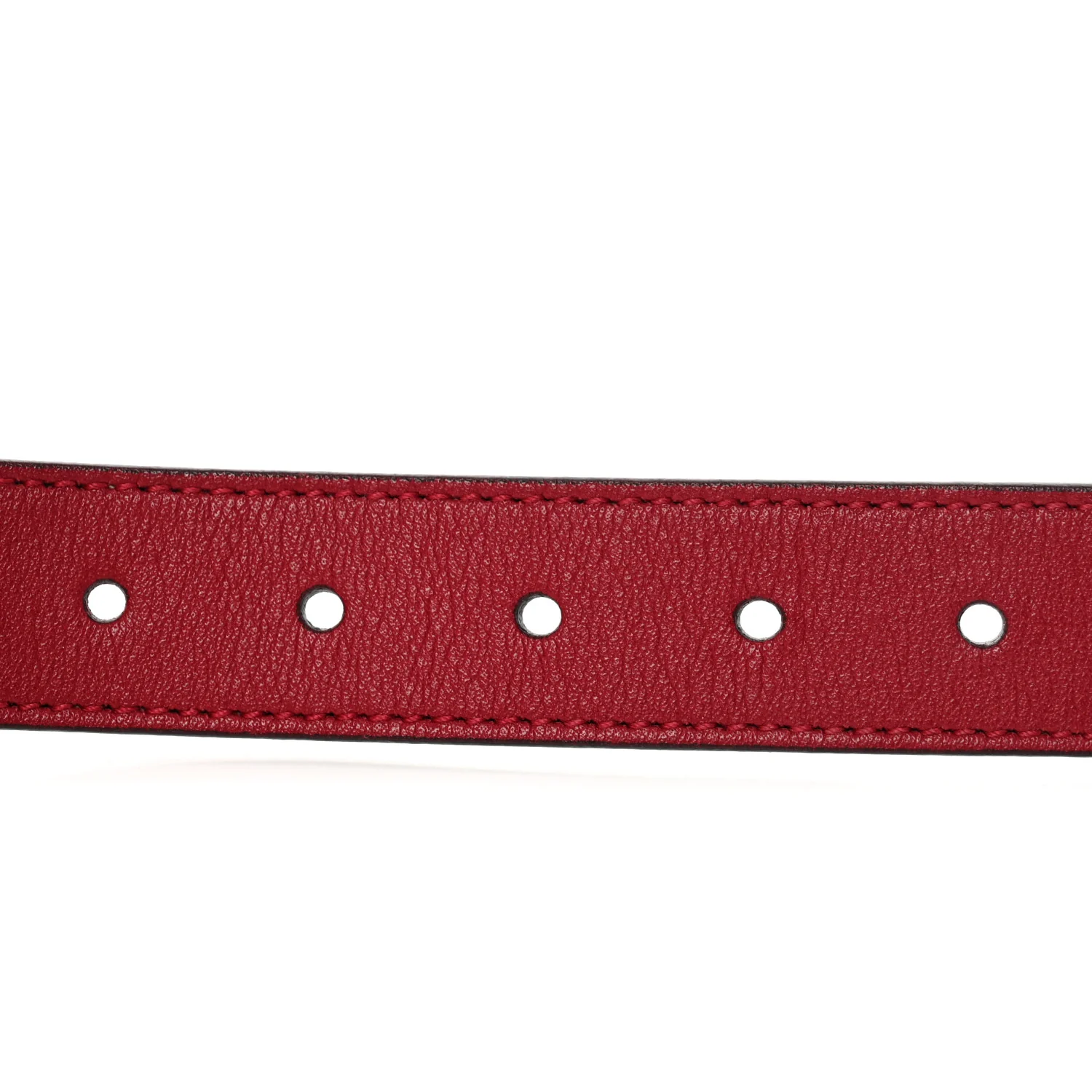 Calfskin Kids Double G 20mm Belt M Red