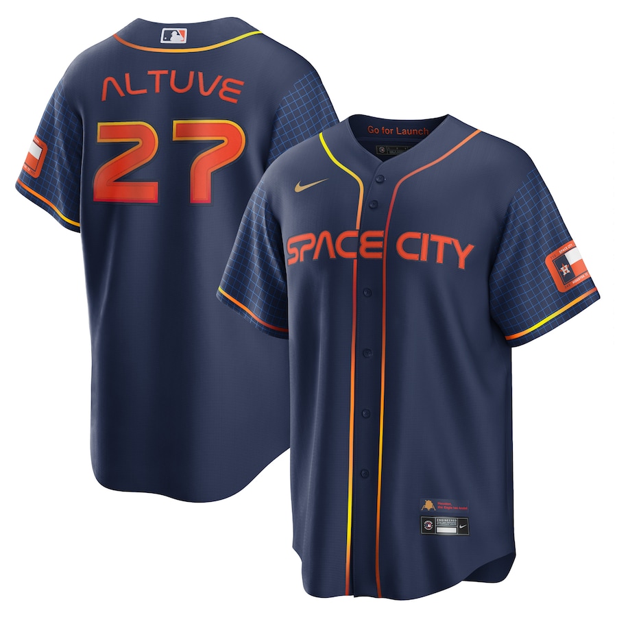 Jose Altuve Houston Astros City Connect Player Jersey Navy
