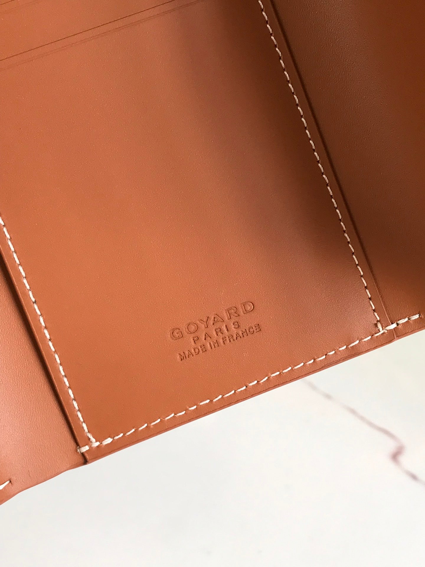 Goyard Saint-Gabriel Wallet 12 Cm Tan Calfskin And Black Goyardine Canvas
