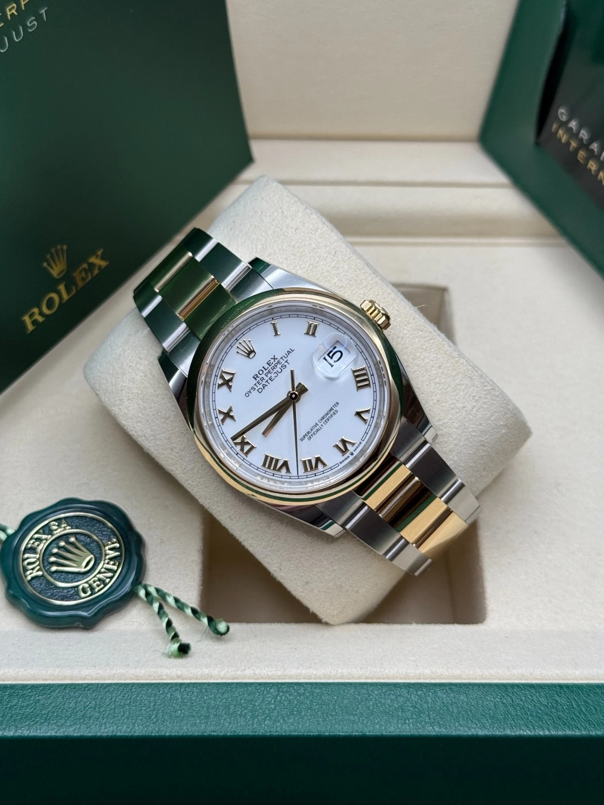[Superclone] Rolex Datejust 41mm White Dial Yellow Oyster 126303