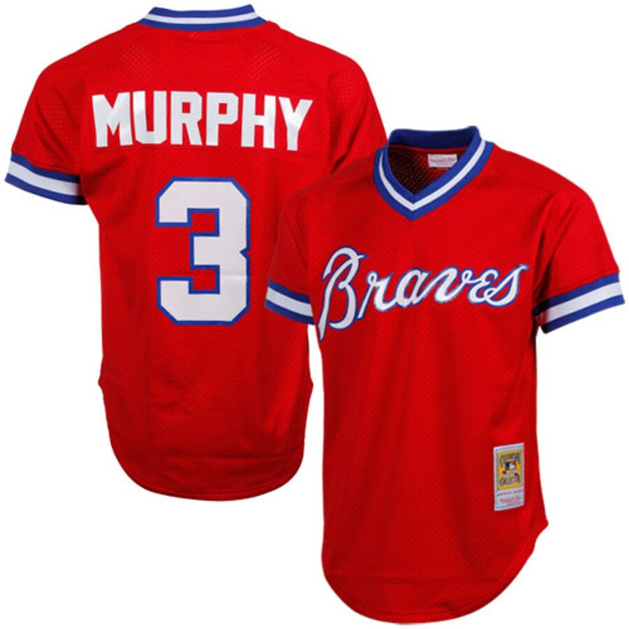 Dale Murphy Atlanta Braves Mitchell&Ness 1980 Cooperstown Collection Mesh Batting Practice Jersey Red