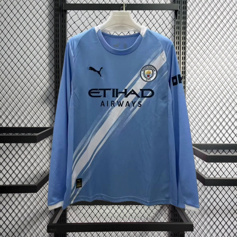 2025-26 Manchester City Home Long sleeve Football jersey