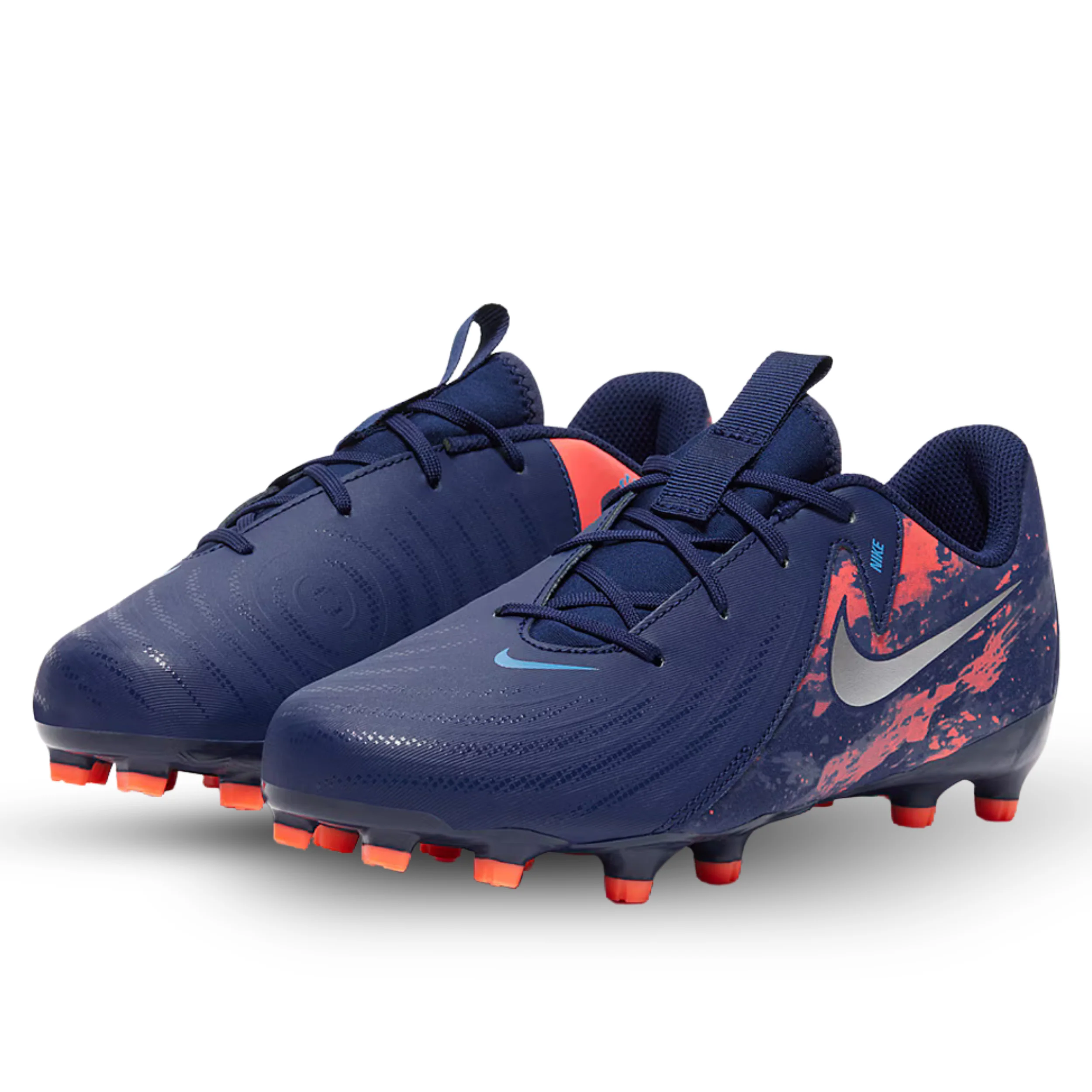 Nike Jr. Phantom GX II Erling Haaland Academy FG/MG Soccer Cleats (Blue Void/Chrome)