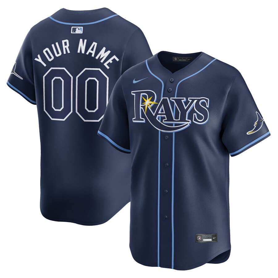 Tampa Bay Rays Away Limited Custom Jersey Navy