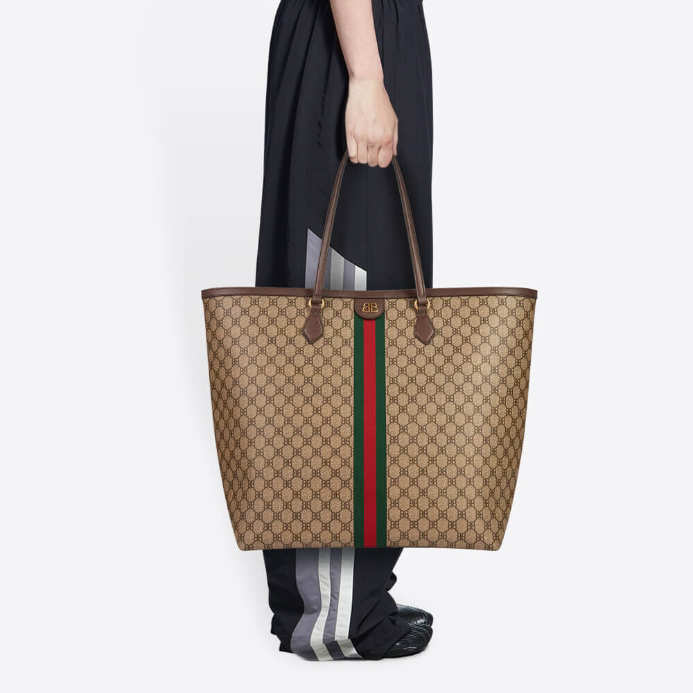 Balenciaga x Gucci Hacker Large Tote Bag Beige