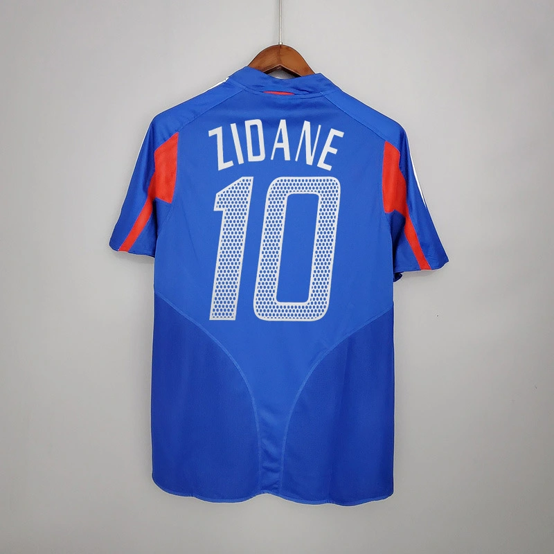 Retro France 2004 home ZIDANE HENRY SUSANNAH CANTONA LIZARAZU Football jersey retro