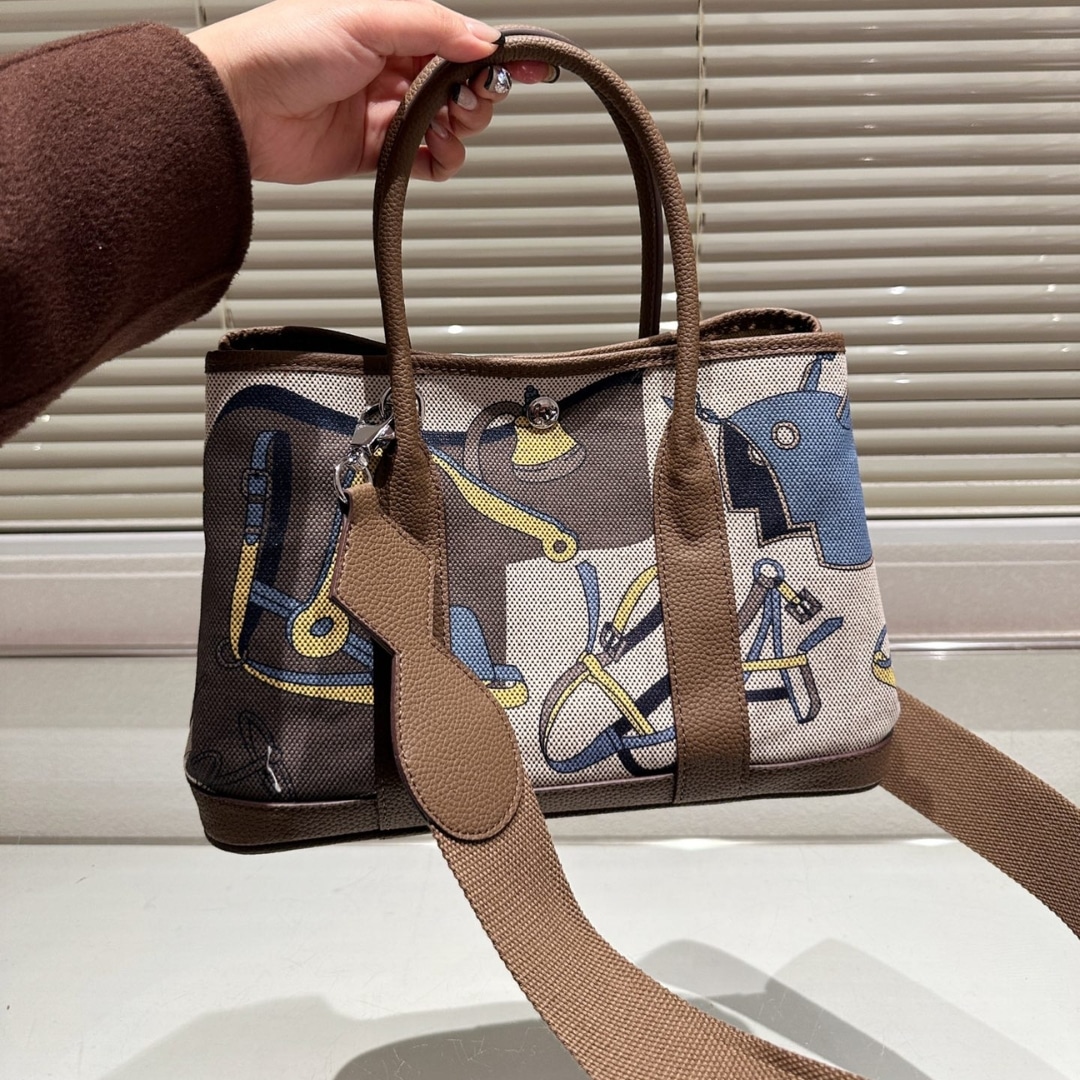 Hermes Garden Party Voyage 30 Bag Brown 30cm