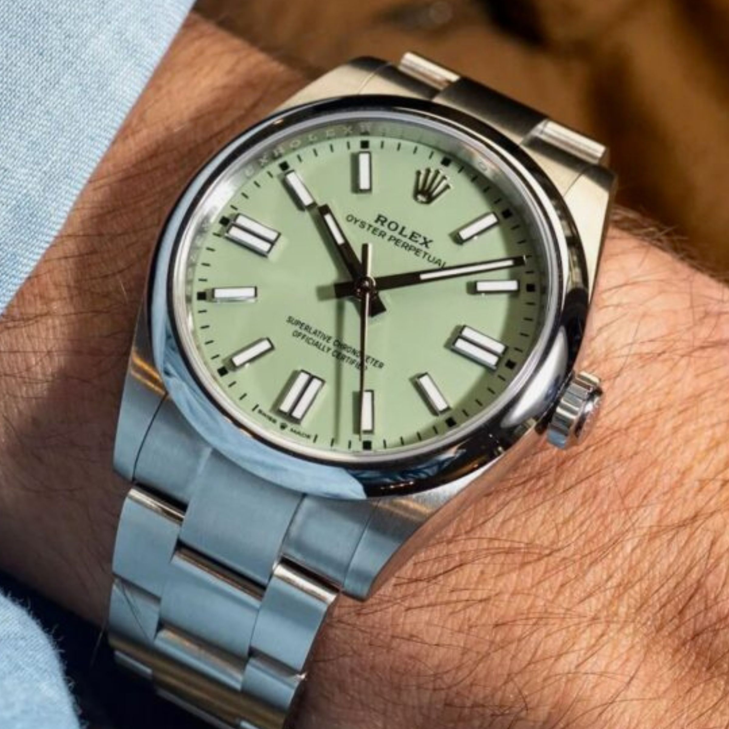 [Superclone] Rolex Oyster Perpetual 41mm Pistachio Dial Oyster 134300
