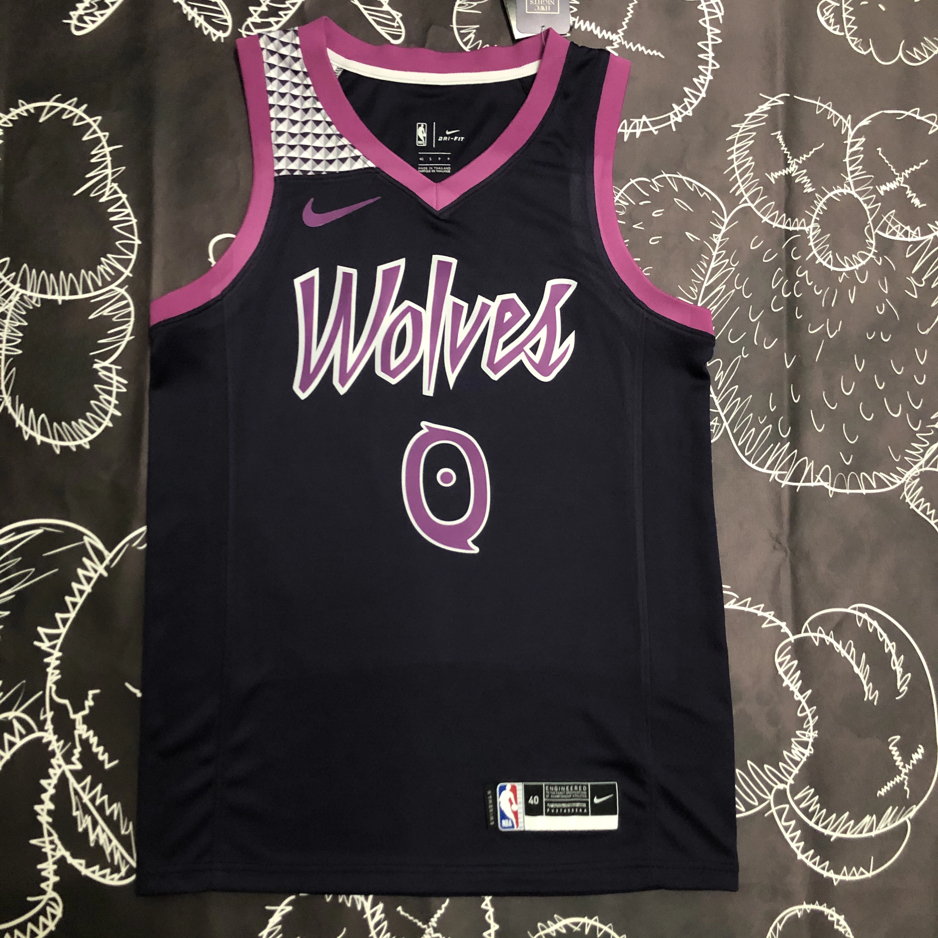 NBA Minnesota Timberwolves 0 Russell Basketball Jersey