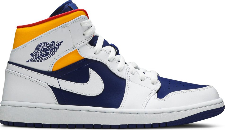 Air Jordan 1 Mid White Deep Royal Blue 554724-131
