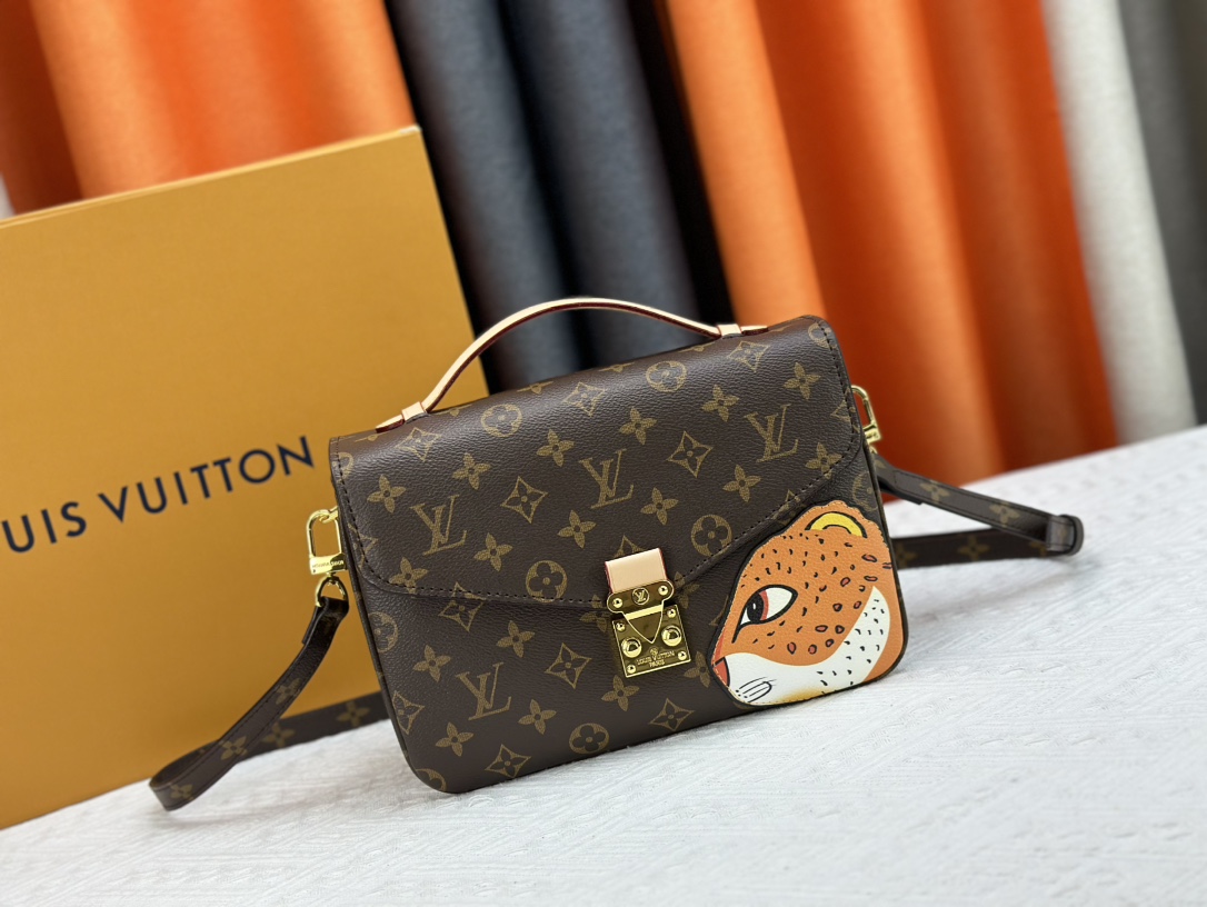 Louis Vuitton Pochette M Tis Monogram Coated Canvas 25Cm M47203