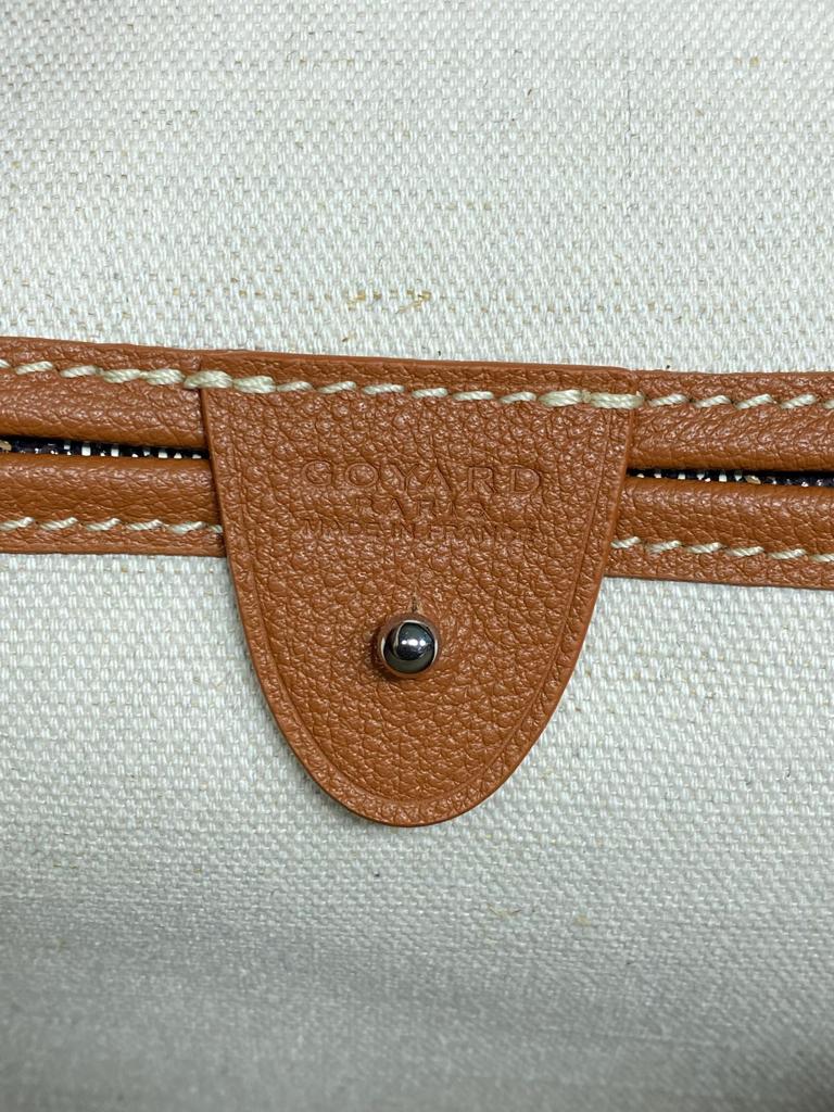 Goyard Artois PM Tote Bag 40Cm Black And Tan Canvas