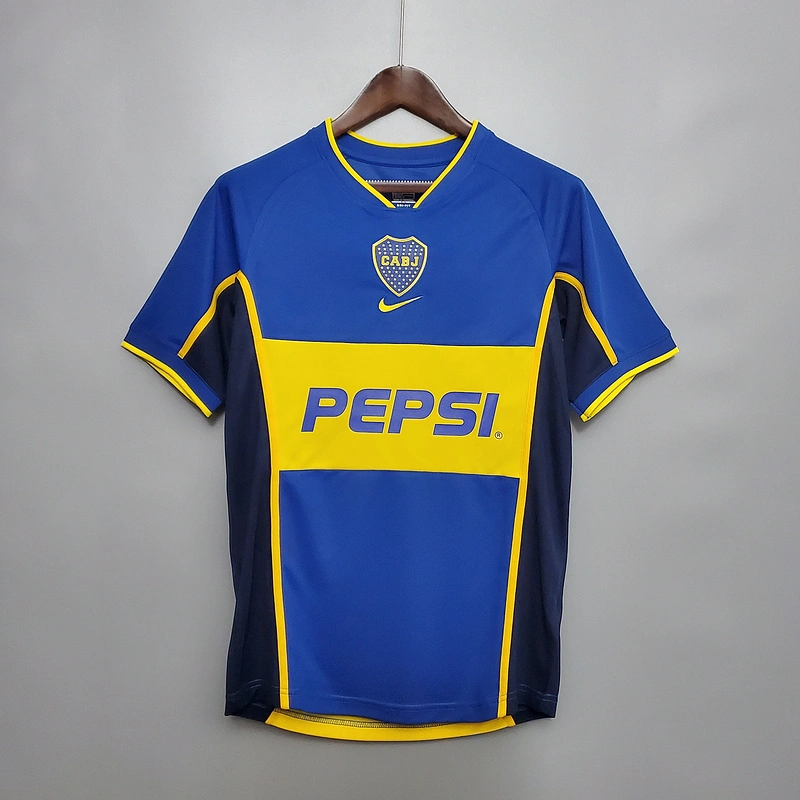 Retro 2002 Boca Juniors home Football jersey Retro