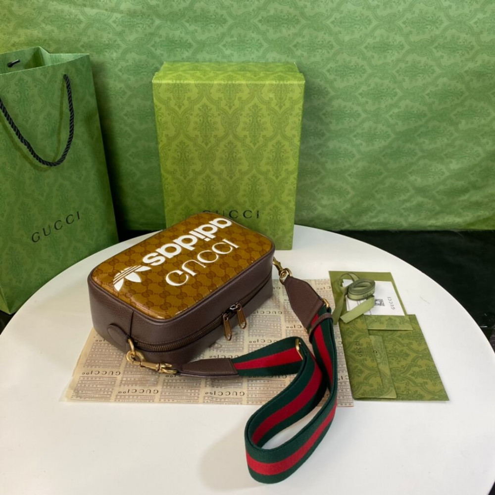 adidas x Gucci Small Shoulder Bag in GG Crystal Canvas
