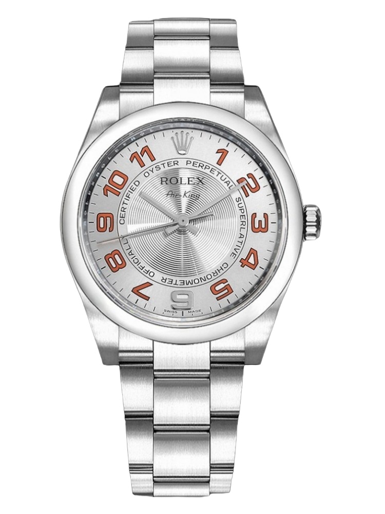 【Super Clone】Rolex Oyster Perpetual Air-King 114200 Concentric Silver Dial 34mm Unisex Replica watch