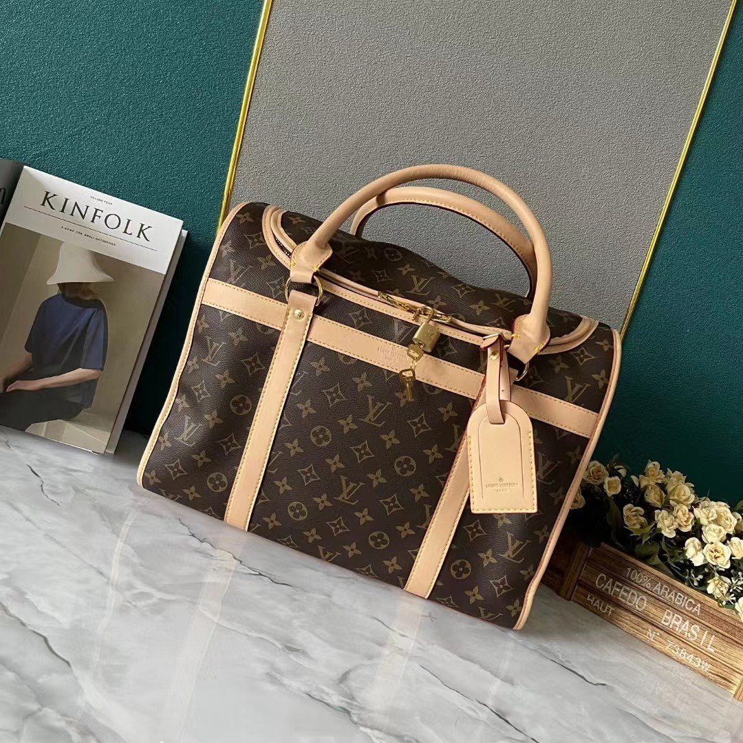 Louis Vuitton Dog Bag Brown 46Cm M45662